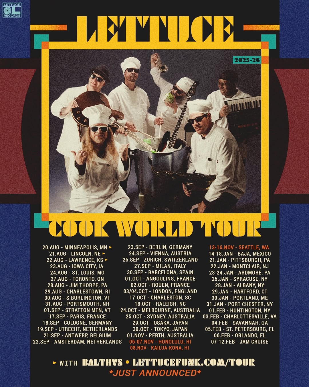 Lettuce Cook World Tour Poster 2025-2026